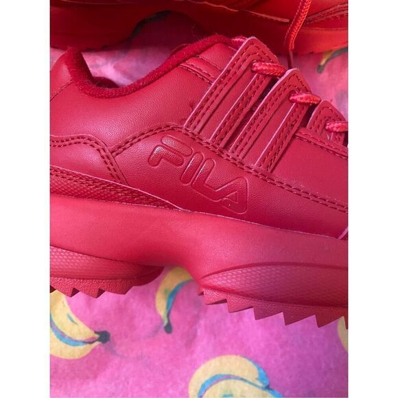 Chunky Red Fila Sneakers - Picture 3 of 7